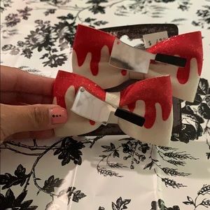 Butcher Hair Clip Halloween Bows